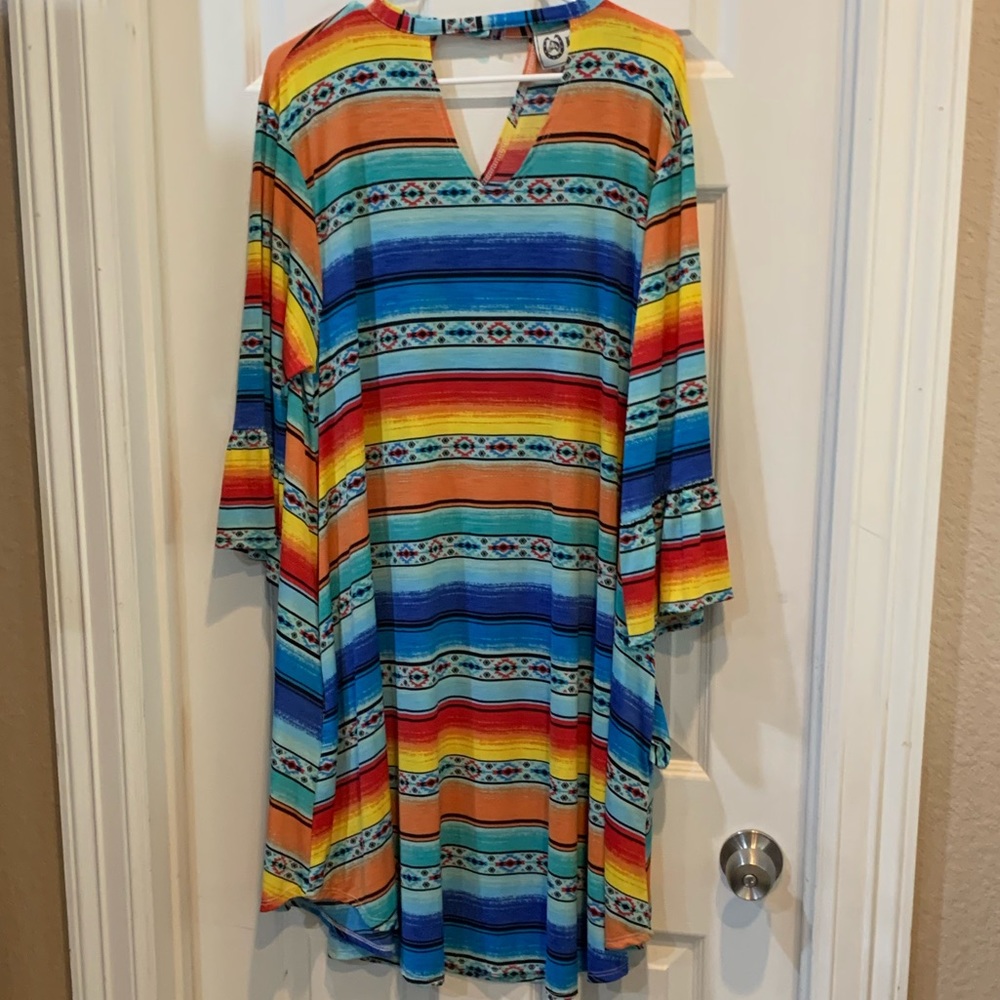 L&B Serape Aztec Print Dress